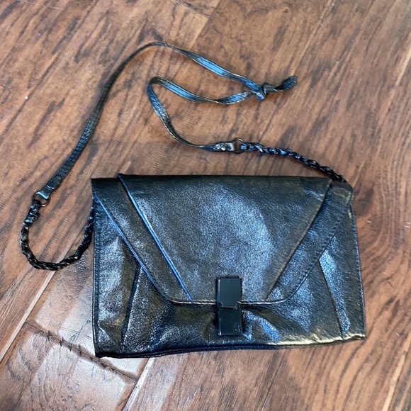 Elliott Lucca black clutch purse shoulder bag interior zipper pocket 11”x7”​ - Picture 14 of 14